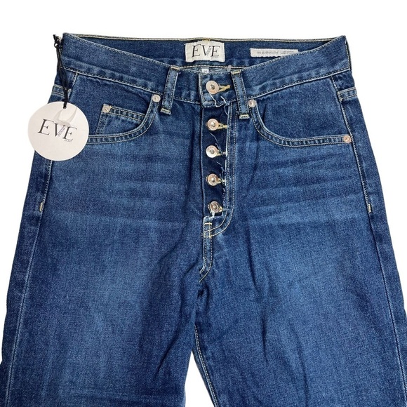 Eve Denim The Silver Bullet Jeans Button Fly Size 24 NEW - Picture 3 of 6